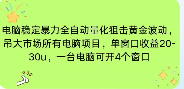 （16737期）电脑EA策略挂机项目单窗口收益20-30u，单电脑可挂5-10个窗口收益稳健4位数-站源网