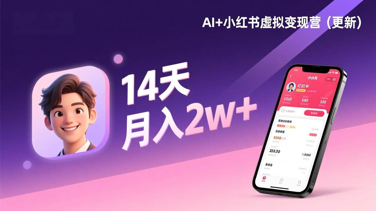 (17275期)AI+小红书虚拟变现营(更新),14天掌握选品、笔记、成交,打造自动化月入2w+事业 (17275期)AI+小红书虚拟变现营(更新),14天掌握选品、笔记、成交,打造自动化月入2w+事业