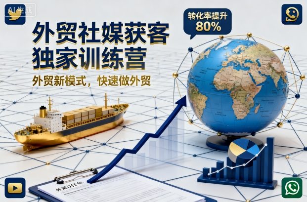 外贸社媒获客独家训练营,外贸新模式,快速做外贸(更新26年4月) 外贸社媒获客独家训练营,外贸新模式,快速做外贸(更新26年4月)