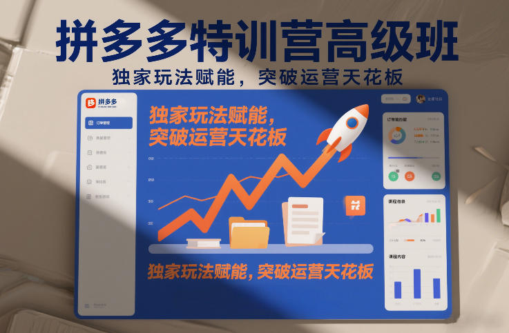 拼多多特训营高阶班，独家玩法赋能，突破运营天花板(更新26年4月18日)