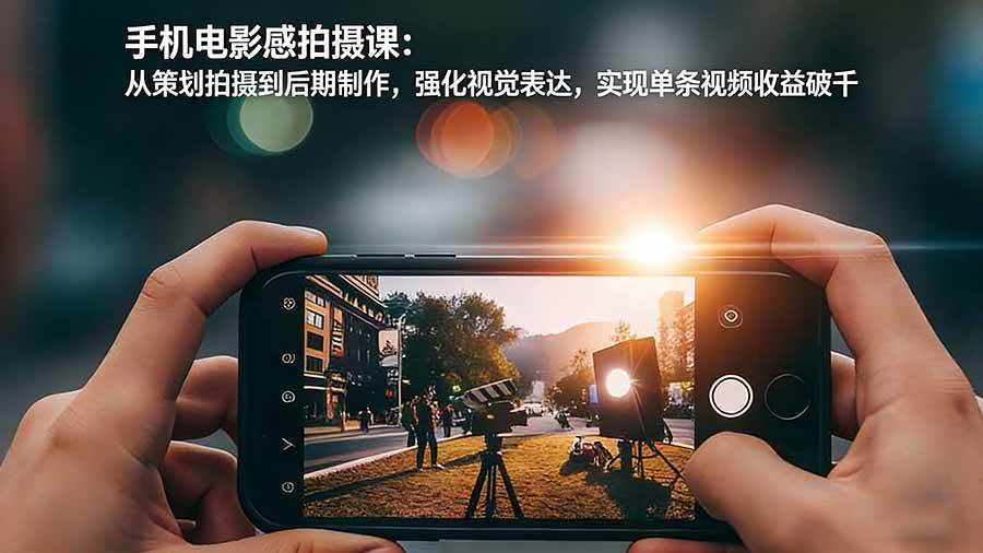 (17273期)手机电影感拍摄课:从策划拍摄到后期制作,强化视觉表达,实现单条视频收益破千 (17273期)手机电影感拍摄课:从策划拍摄到后期制作,强化视觉表达,实现单条视频收益破千