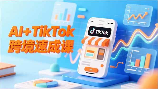 （16745期）AI+TikTok跨境速成课，智能翻译、店铺定位、流程拆解，7天高效上线运营-站源网