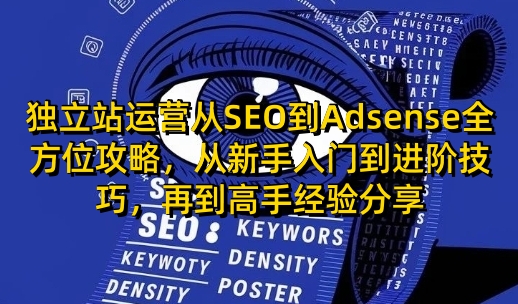 独立站运营从SEO到Adsense全方位攻略，从新手入门到进阶技巧，再到高手经验分享-站源网