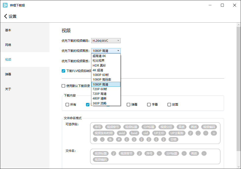 哔哩哔哩视频下载姬v1.0.22绿色版-趣奇资源网-第8张图片