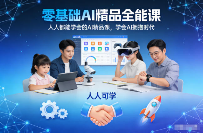 零基础AI精品全能课，人人都能学会的AI精品课，学会AI拥抱时代-站源网