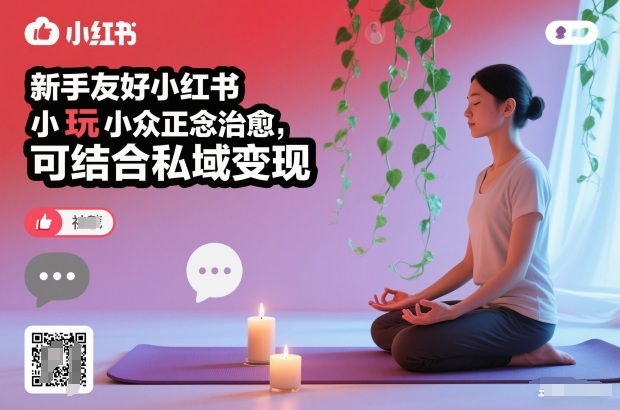 新手友好小红书小众正念治愈，玩法简单，可结合私域变现-站源网