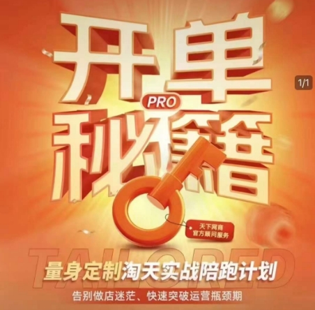 淘宝开单秘籍PRO，量身定制淘天实战陪跑计划，告别做店迷茫、快速突破运营瓶颈期-站源网
