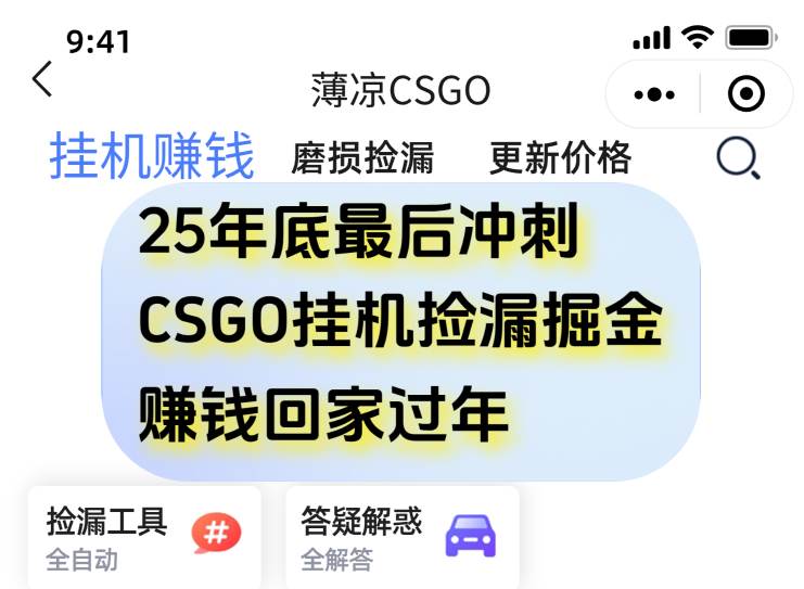 （16735期）12月年底抓紧最后一个月，用CSGO游戏挂机捡漏掘金赚钱掘金，一部手机轻松日入500+-站源网